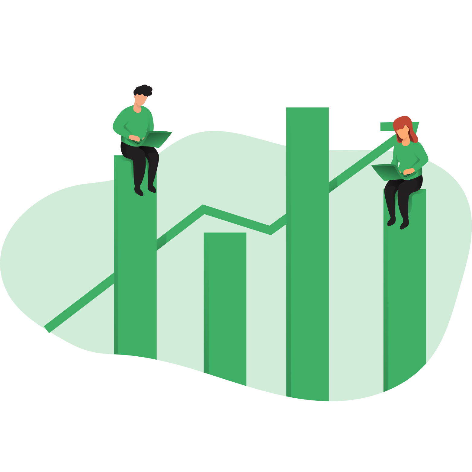 Ilustração carreira de trabalho