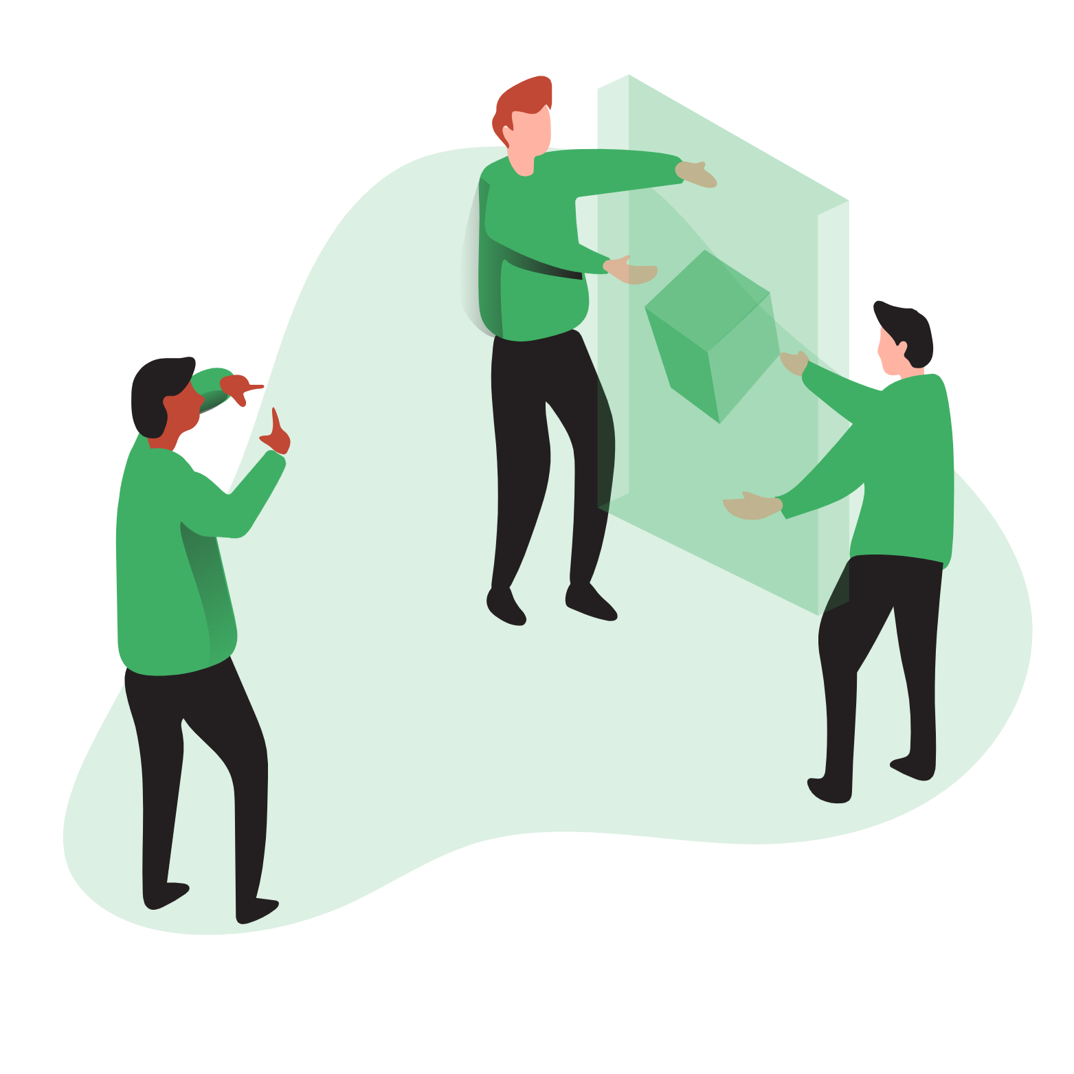 Ilustração trabalho em equipe 3